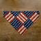 Over the Collar Dog Bandana Reversible Patriotic Flags and Stars, flag side